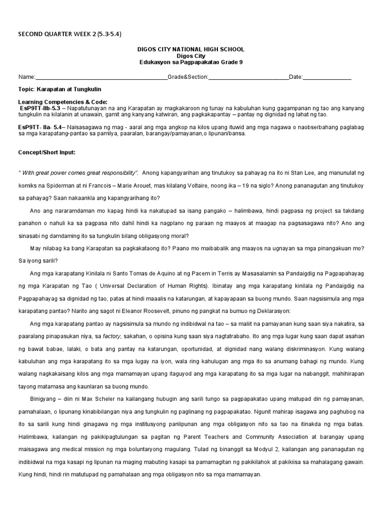EsP9 Q2 W2 Finalized5.3-5.4for-Printing | PDF