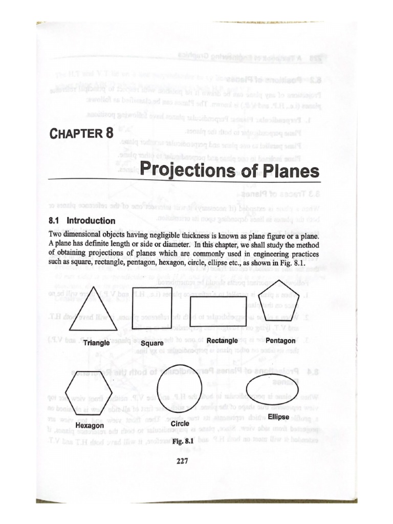 Projection of Planes PDF