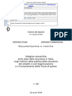 Camera Dei Deputati_Indagine Conoscitiva Sulla Sicurezza in Italia_2008