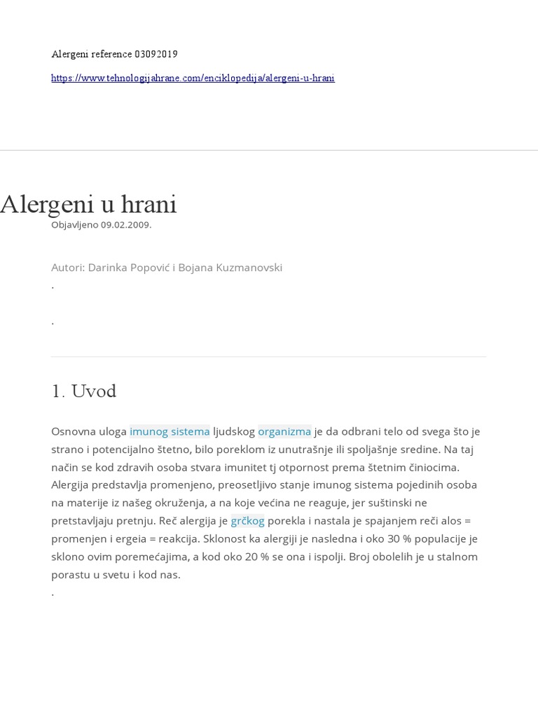 Alergeni Reference 03092019 | PDF