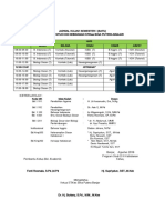 Jadwal Kuliah Semester I 2018