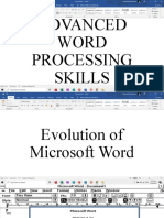 Advanced Word Processing Skills
