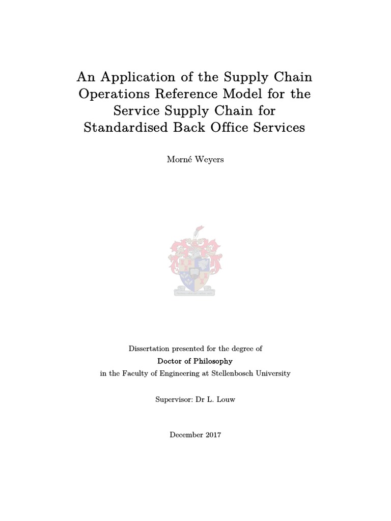 SCOR-Application of The Supply Chain Operations Reference Model | PDF ...