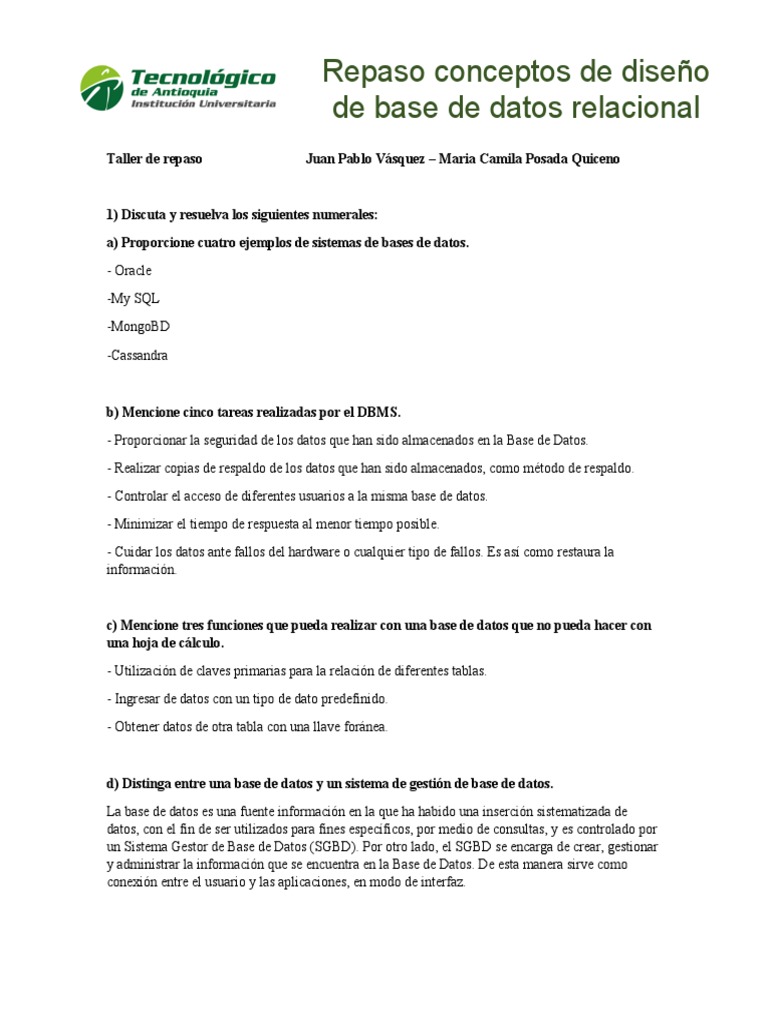Camila | PDF | Bases de datos | Base de datos relacional
