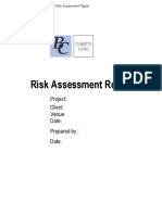 Risk Assessment Report Template