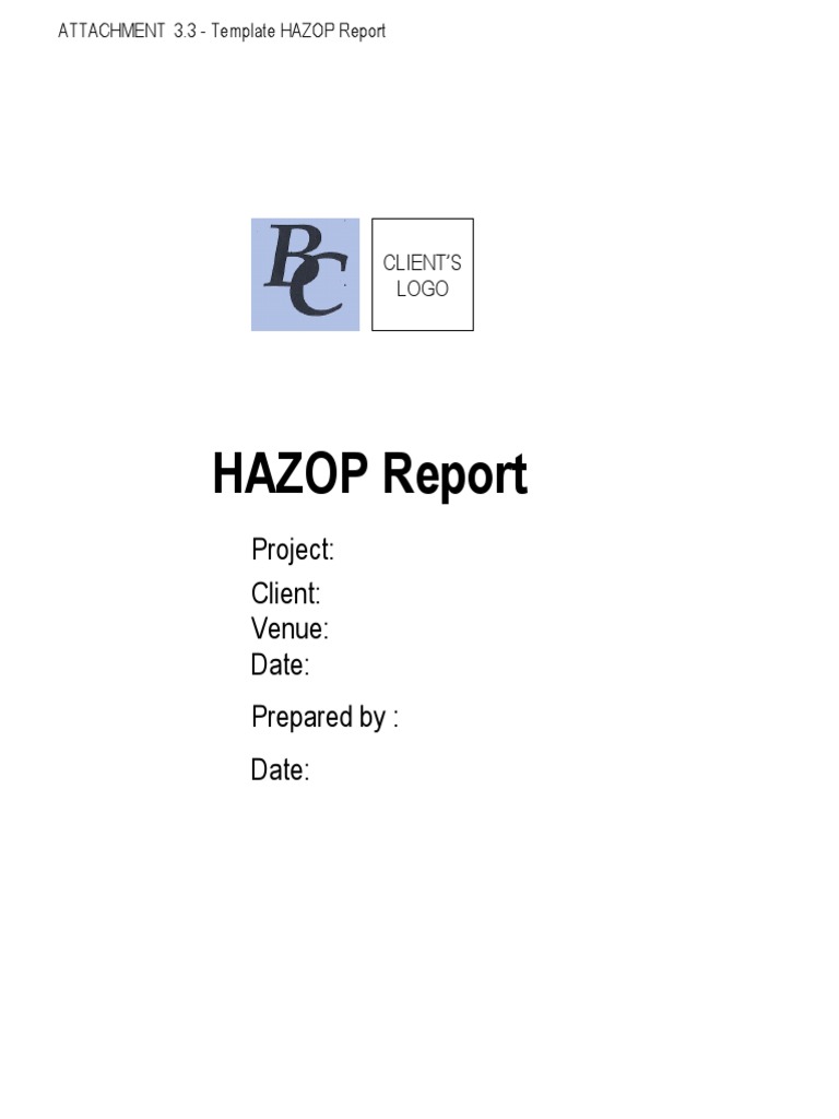 HAZOP Report Template and Guidelines | PDF | Systems Engineering