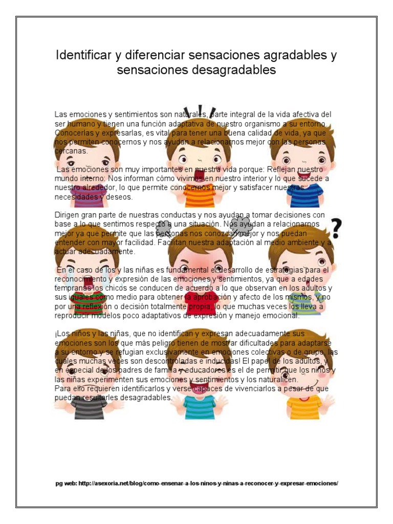 Identificación de emociones en niños | PDF | Las emociones | Ira