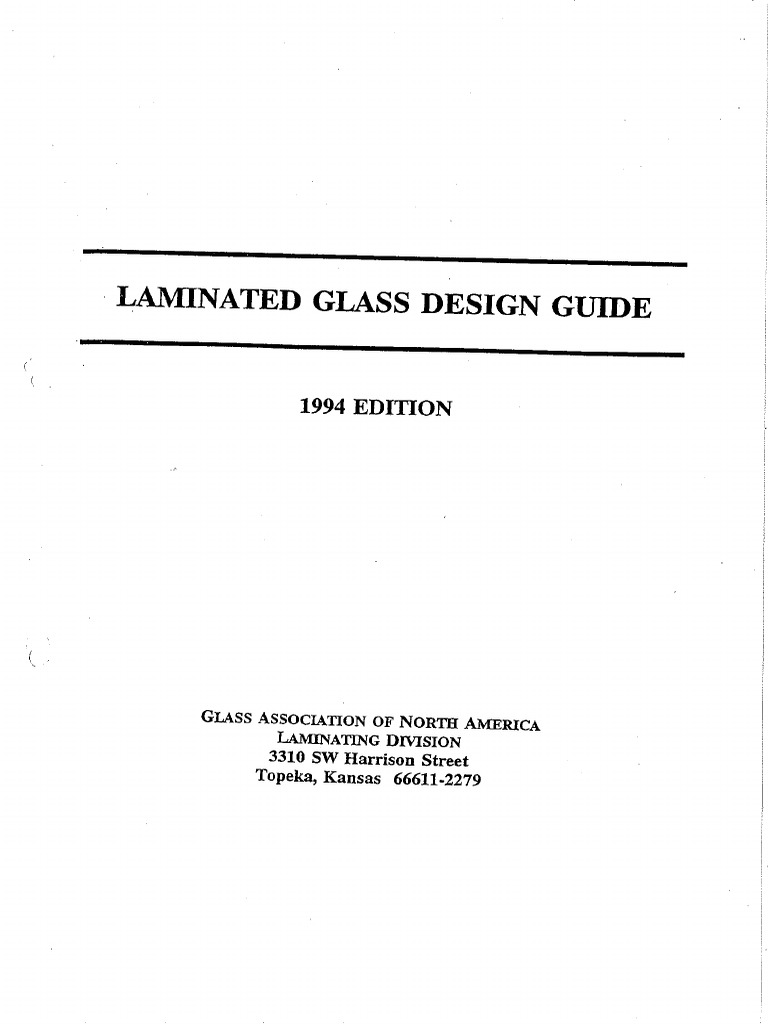 GANA Laminated Glass Design Guide PDF