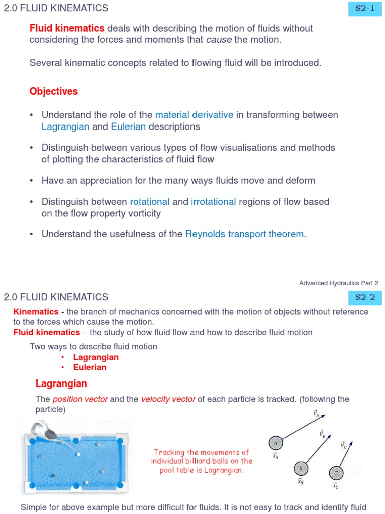 AdvHyd02 - 2020 OLC Notes | PDF | Continuum Mechanics | Fluid Dynamics