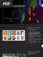 A Level Art Statement of Intent Guide | PDF | Evaluation | Creativity