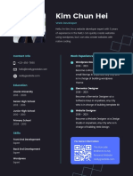 Maastricht Blue Minimalist Professional Resume Web Developer