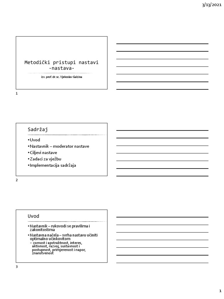 2 Metodika Nastava | PDF