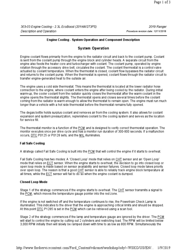 303-03 Engine Cooling 2.3L EcoBoost - Description and Operation ...