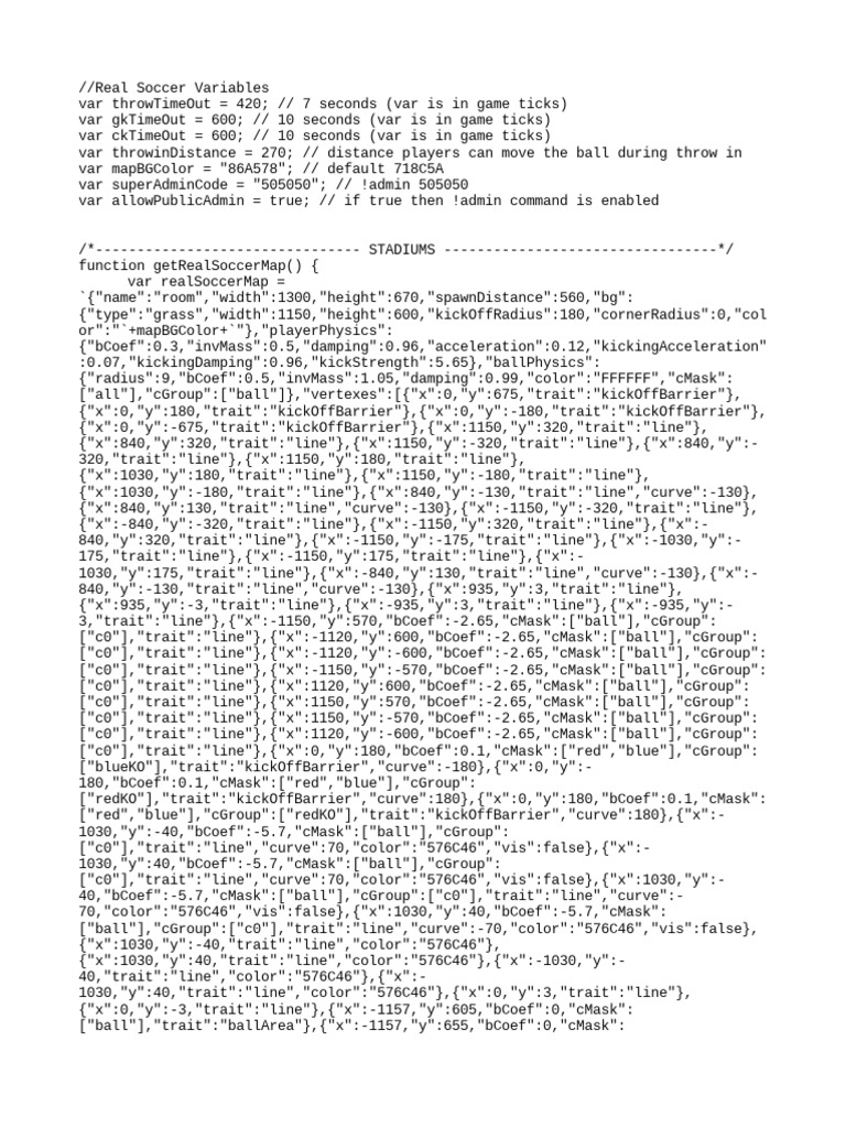 Haxball Game Mechanics and Variables | PDF | Gravity | Computer Programming