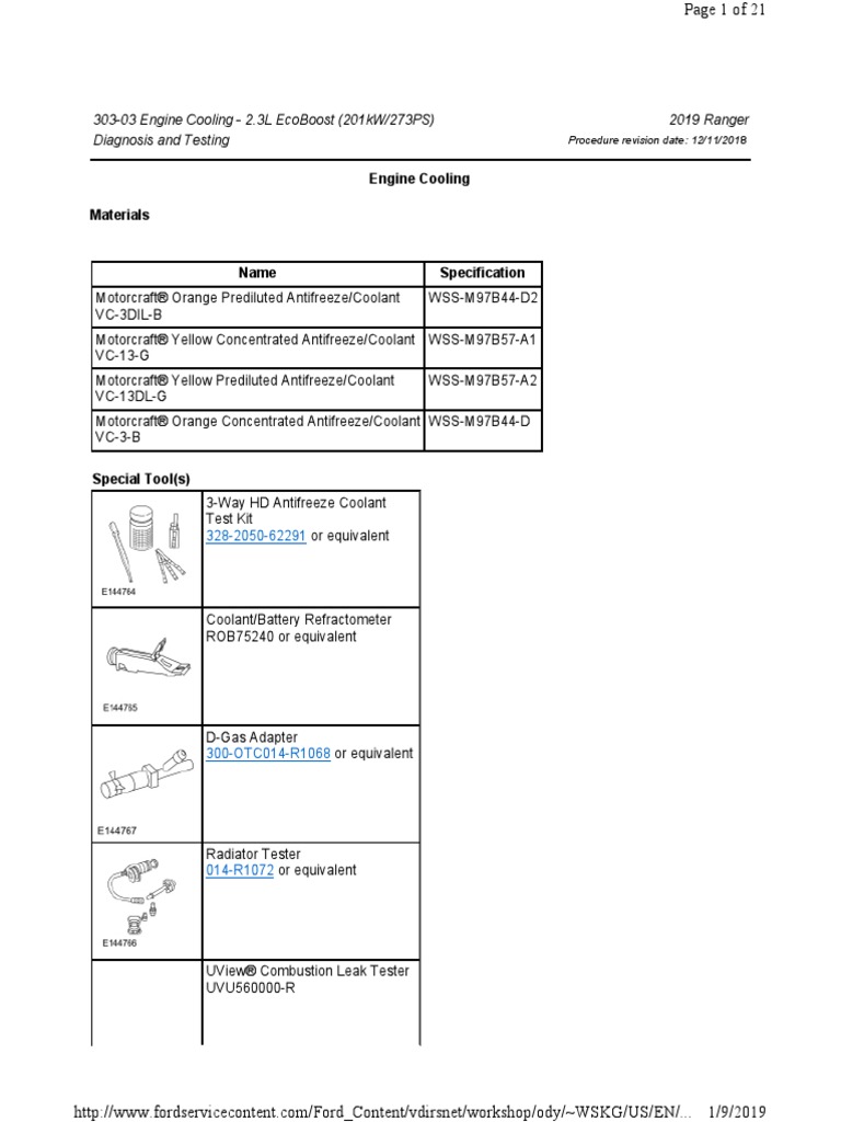 30303 Engine Cooling 2.3L EcoBoost Diagnosis and Testing Engine Cooling PDF Thermostat