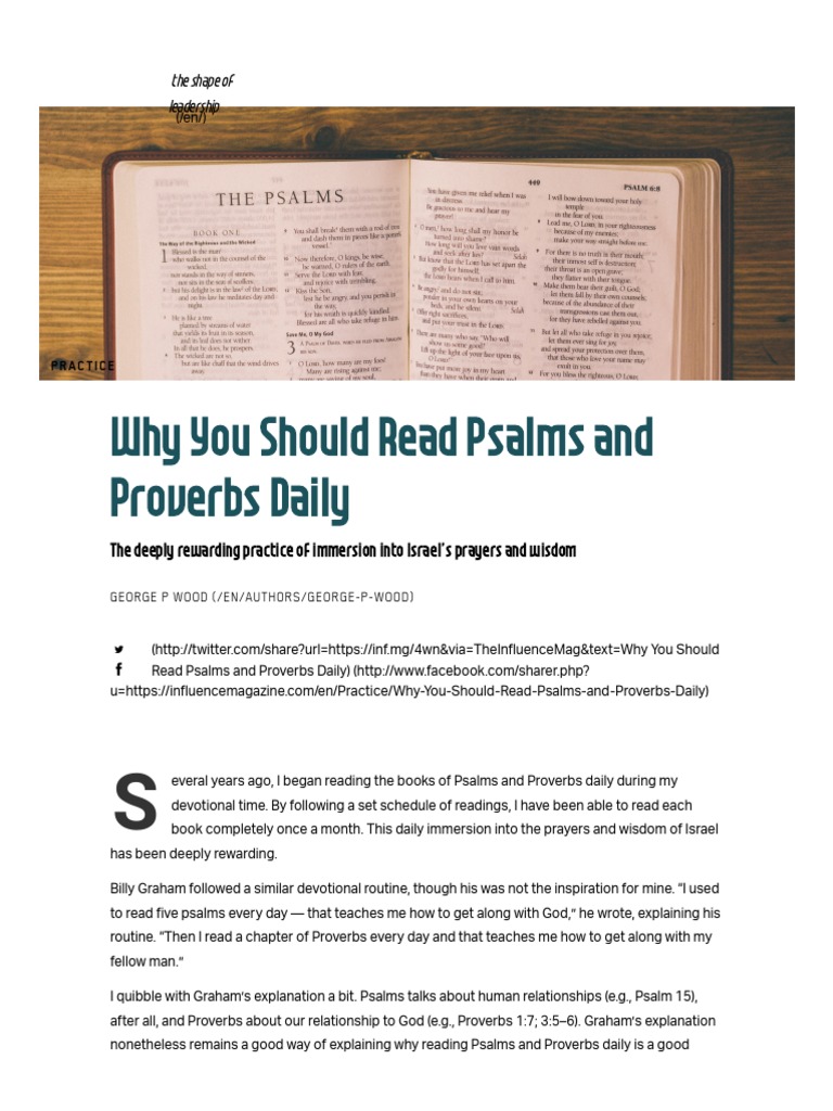 influence-magazine-why-you-should-read-psalms-and-proverbs-daily