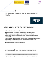 Módulo 4 El Programa Formativo de Un Proyecto de FP DUAL