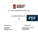 Cover Pages of Progress Report