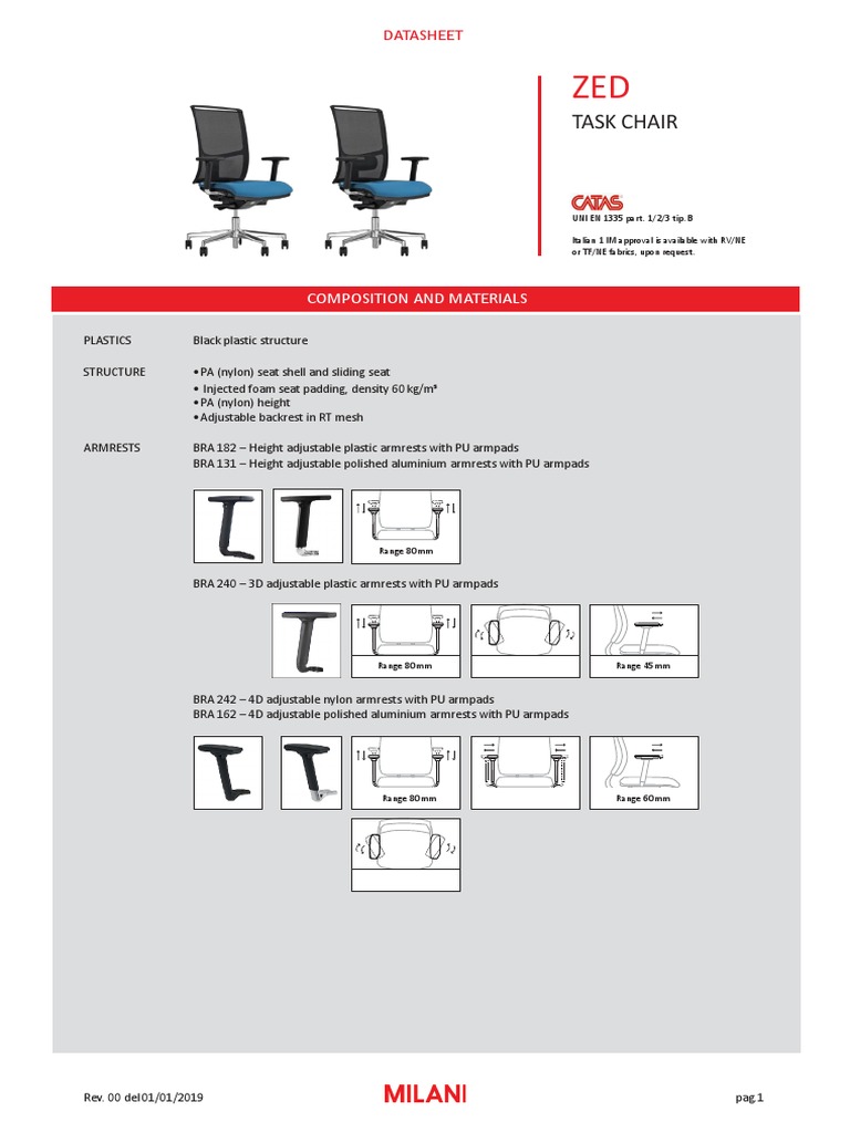 Zed_Datasheet PDF Chair Materials