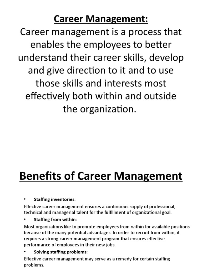 Effective Career Management Strategies | PDF | Employment | Affirmative ...