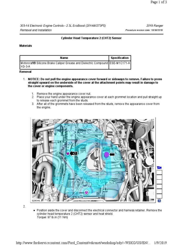 30314 Electronic Engine Controls Removal and Installation Cylinder
