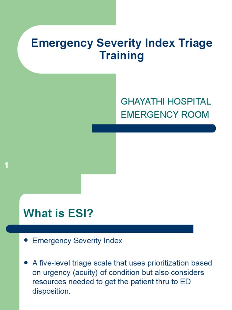 Emergency Severity Index Example – KUHC