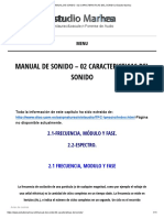 MANUAL DE SONIDO - 02 CARACTERISTICAS DEL SONIDO - Estudio Marhea