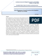 Insurance System in The Management of Social Protection of The Population Effective Use of Funds