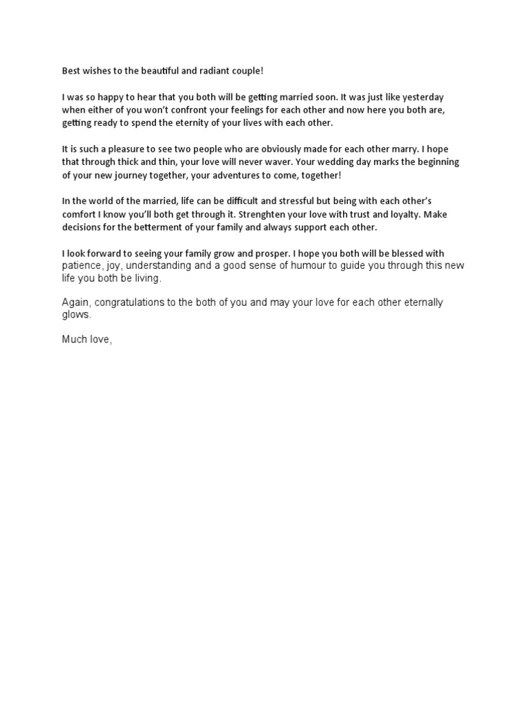 Wedding Letter | PDF