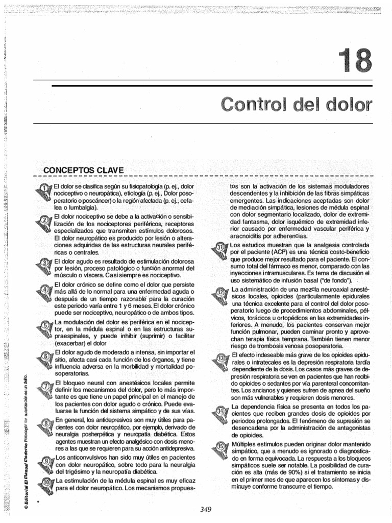 Anestesiologia Clinica Morgan 5ed | PDF | Dolor | Médula espinal