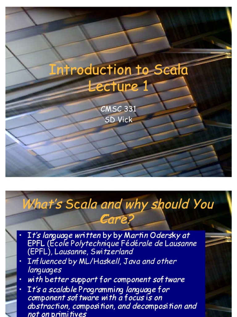 Scala Programming Language Overview | PDF | Scala (Programming Language ...