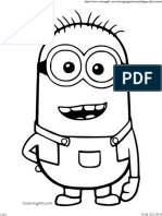 Happy Phil Minion Coloring Page - ColoringAll