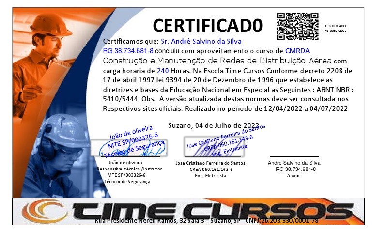Certificado de Curso CMRDA 240 Horas | PDF | Negócios | Computadores