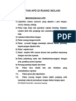 Urutan Apd Di Ruang Isolasi