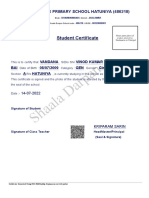 Shaala Darpan: Student Certificate