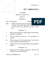 PC-14014/NLL: Special Contract-I Paper-IV (Semester-I)