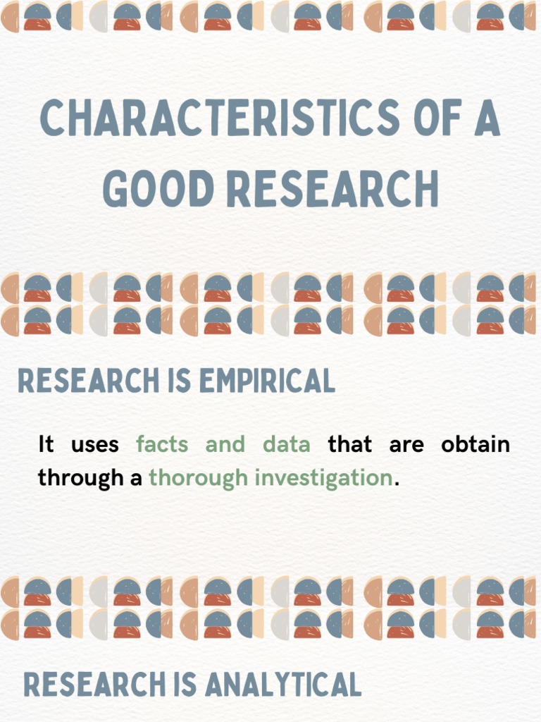 a good research characteristics