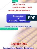 # Lecture I - Introduction To Emerging Technology - Sci-Tech With Estif