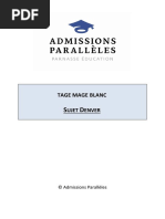 Guide du Test TAGE MAGE 2025 | PDF