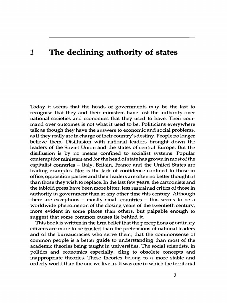 Declining Authority of States Today | PDF | Economics | Market (Economics)