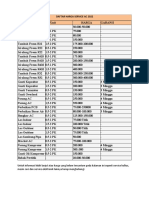 DAFTAR HARGA SERVICE AC 2022 Ya