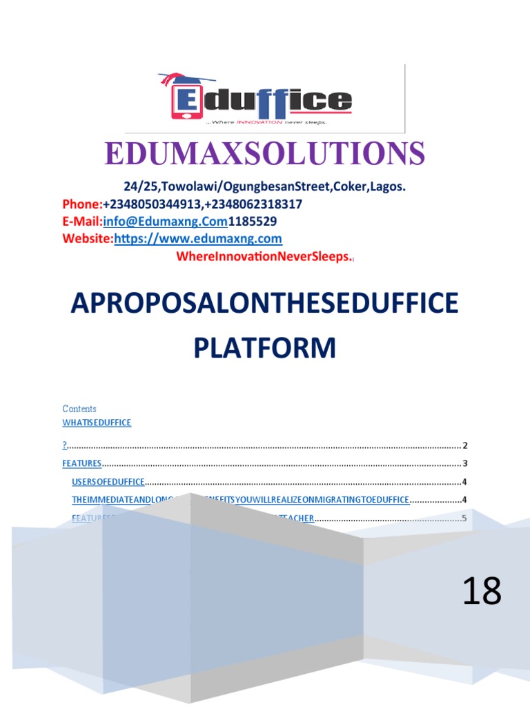 Eduffice Platform Overview and Benefits | PDF | Mobile Software ...