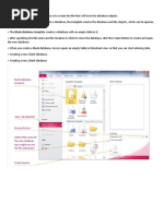 Creating A Database