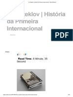 Yuri Steklov - História Da Primeira Internacional - Aetia Editorial