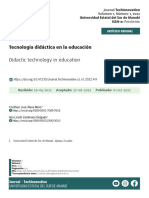 Tecnología Didáctica en La Educación: Didactic Technology in Education