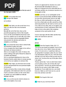 Prayer Guide For Visita Iglesia