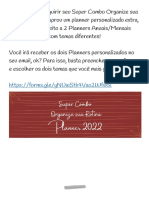 Instruções Planner Personalizado Extra 2022