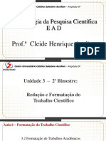 Aula 6 - Livro 3 - Unidade 3 - Metodologia da Pesquisa Científica - Profª Cleide
