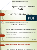 Aula 8 - Livro 4 - Unidade 4 - Apresentação Do Trabalho Científico - Prof Cleide