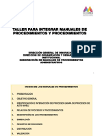 Integración de manuales y procedimientos
